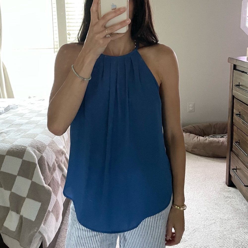 Halter pleated tank